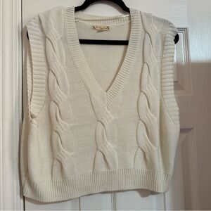It’s Our Time Cable Knit Sweater Vest